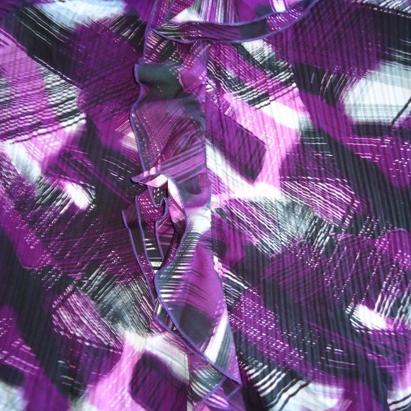 MILANO Women's Purple Blouse Stretch Size-XL - Picture 13 of 13